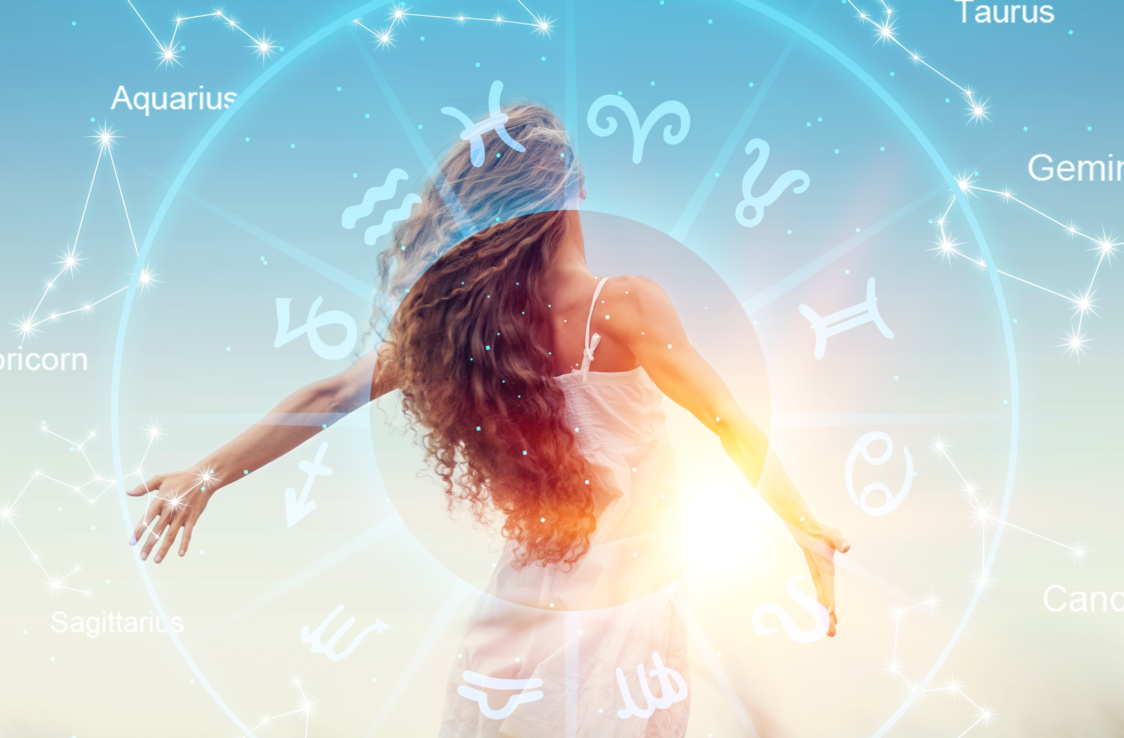 Horoscope,Concept,,Girl,And,A,Circle,With,The,Signs,Of