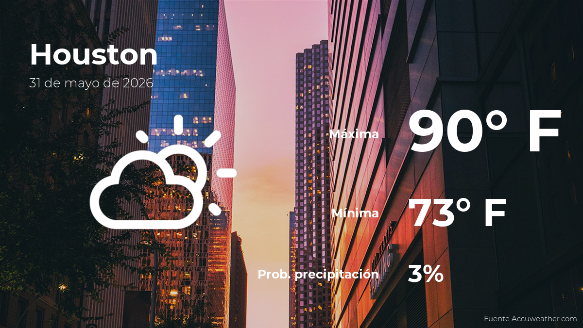 Houston: pronóstico del tiempo para este domingo 31 de mayo