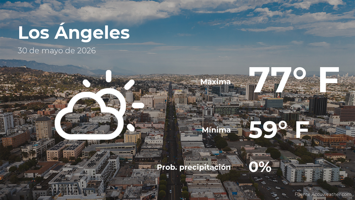 Los Ángeles: el tiempo para hoy sábado 30 de mayo