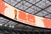 El logotipo del Mundial 2026 de Los Ángeles en la pantalla de SoFi Stadium