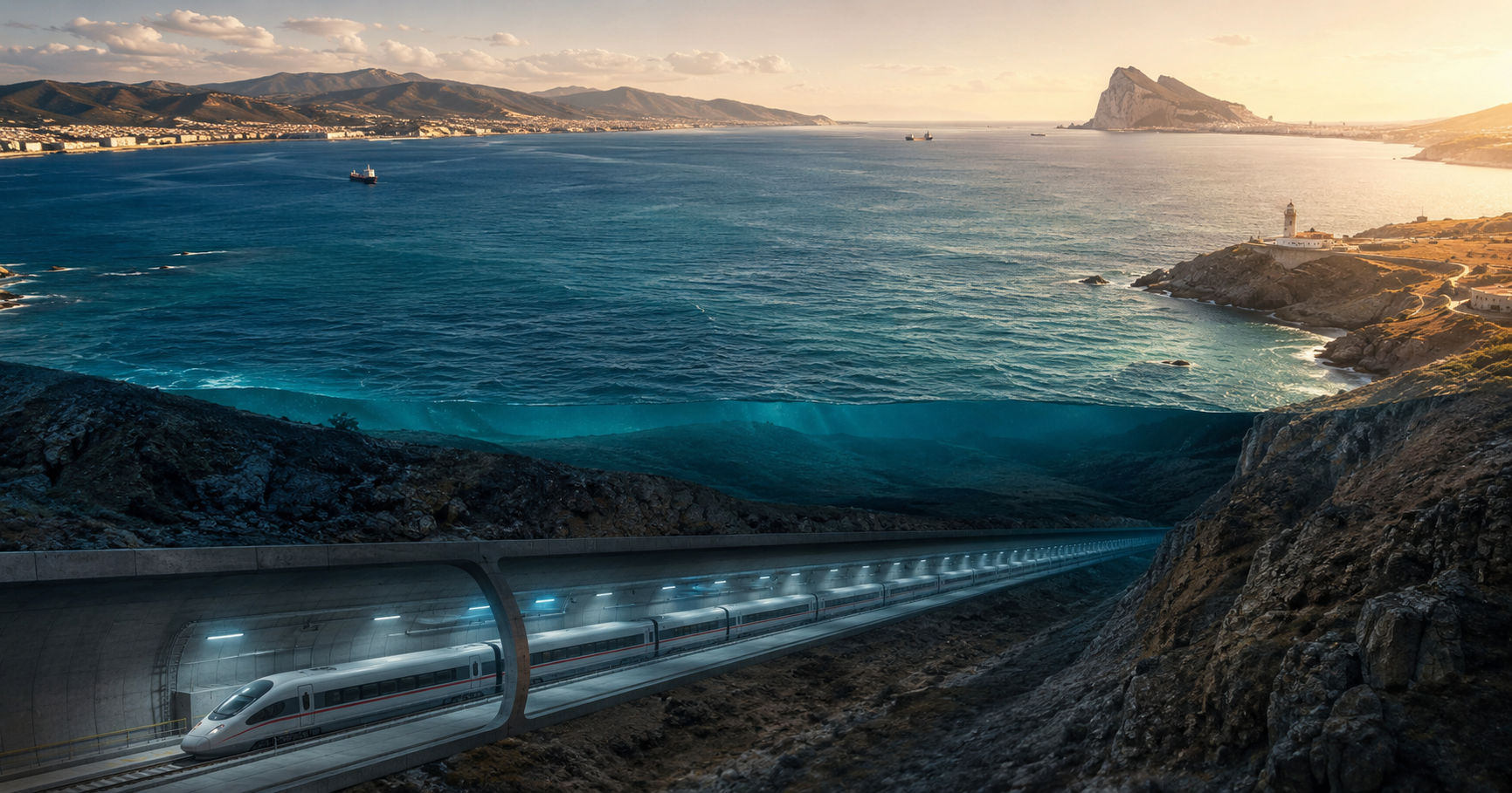 Túnel submarino entre España y Marruecos bajo el Estrecho de Gibraltar