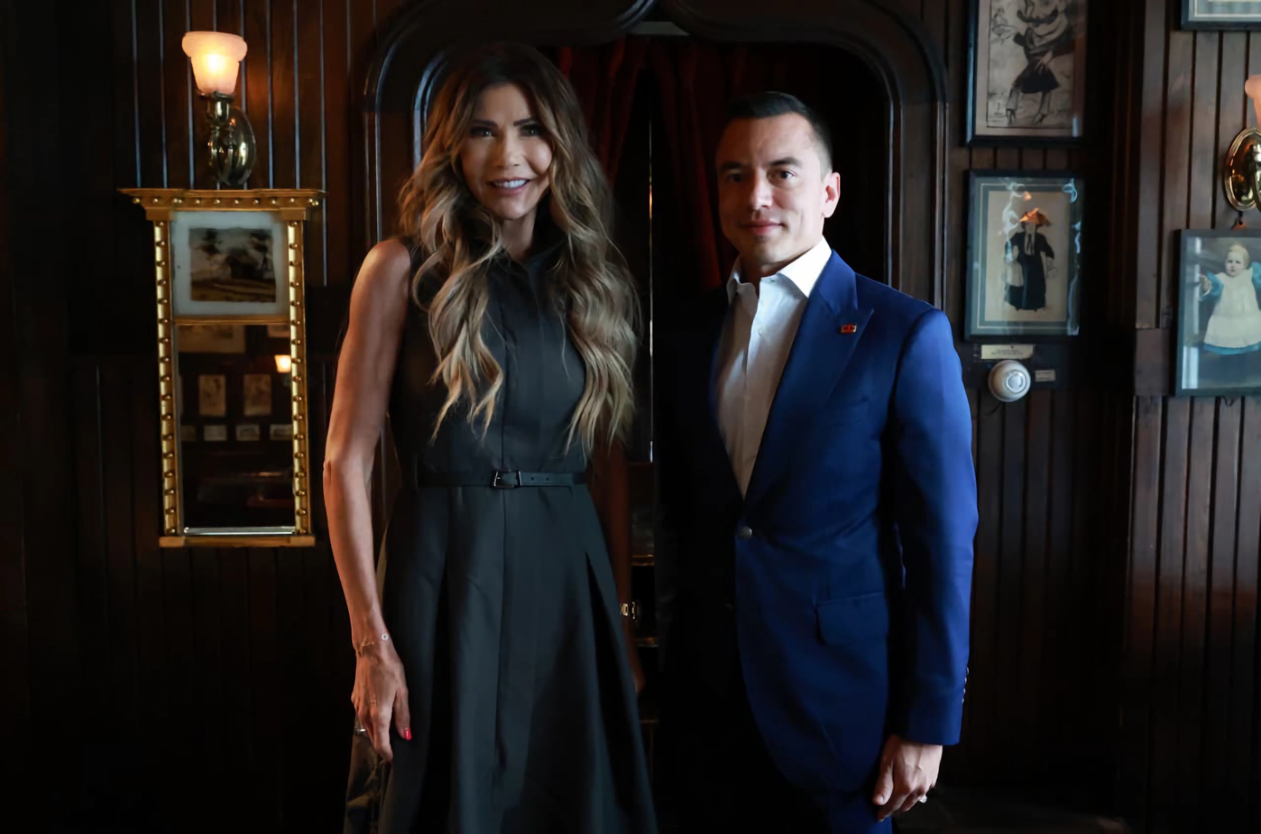 Daniel Noboa se reúne en Nueva York con Kristi Noem para fortalecer el "Escudo de las Américas"