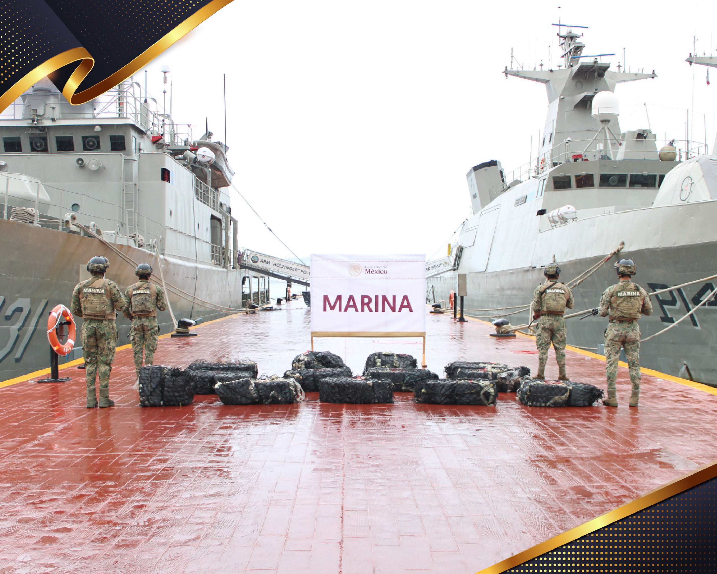 Marina de México asegura 1.3 toneladas de presunta cocaína en Guerrero con valor estimado de $16.5 millones