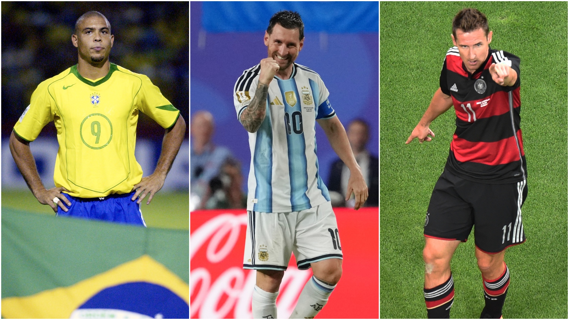 Máximos goleadores de los Mundiales: cuántos partidos necesitaron Messi, Klose y Ronaldo