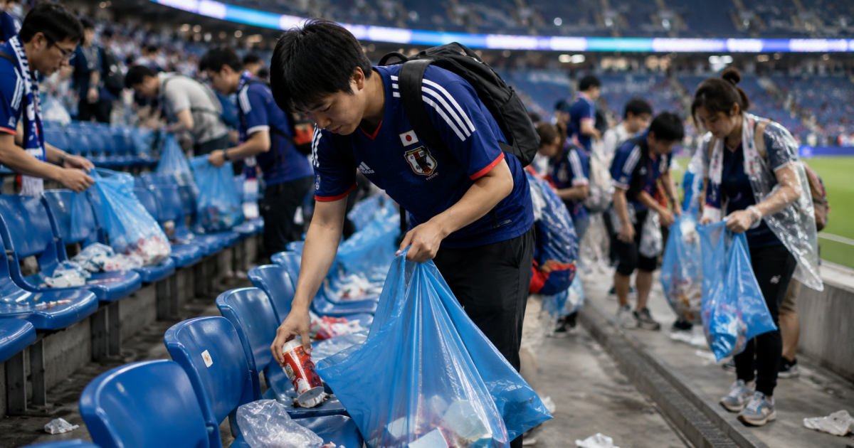 Por qué los japoneses limpian el estadio después de un evento deportivo