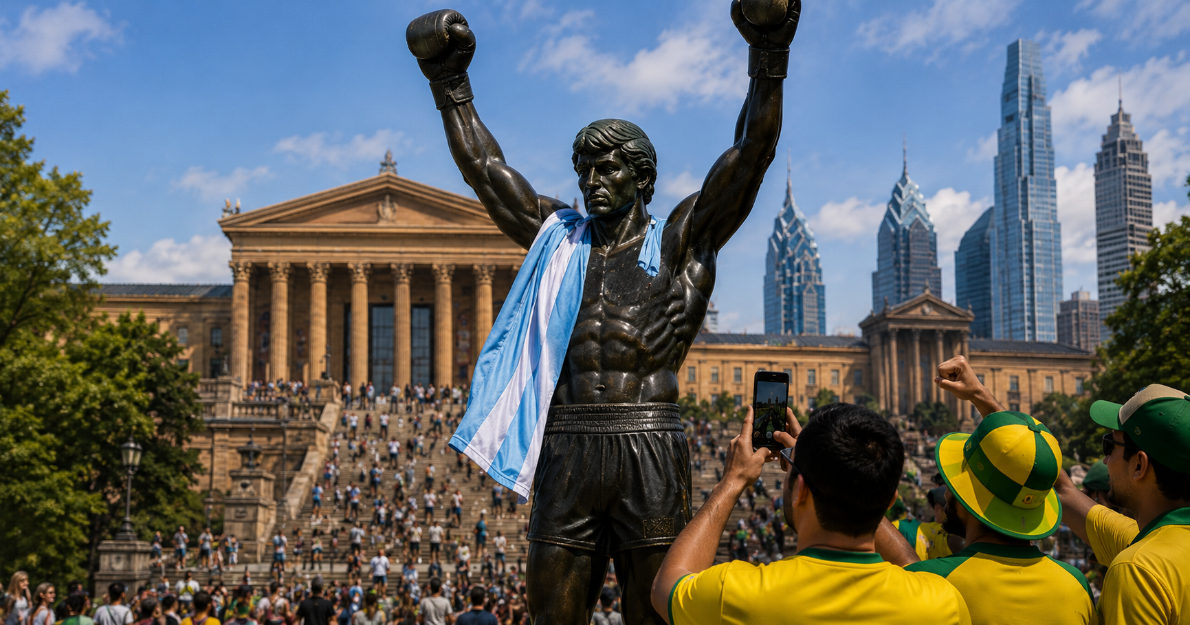 La superstición más insólita del Mundial: la estatua de Rocky que nadie quiere vestir