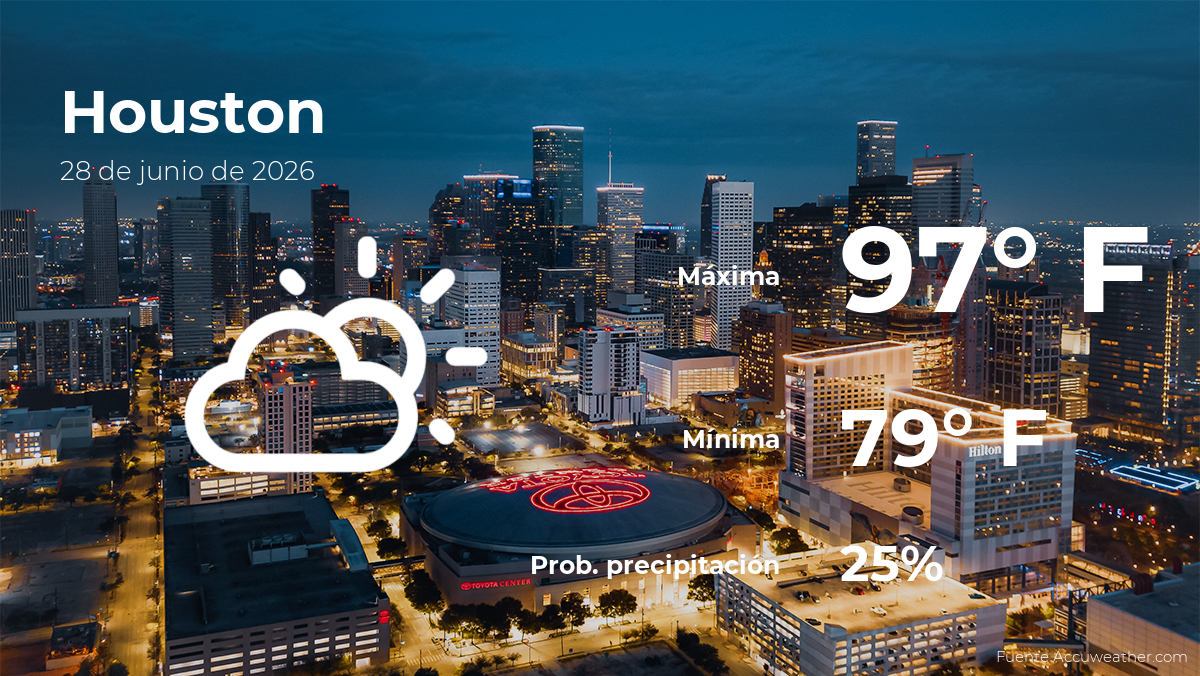 Pronóstico del tiempo en Houston para este domingo 28 de junio