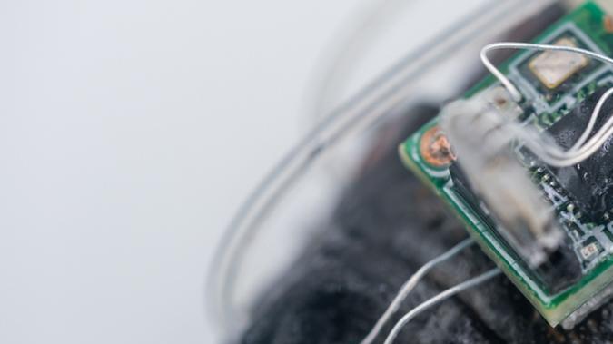 El diminuto dispositivo generó oxígeno mediante una reacción química con peróxido de hidrógeno.