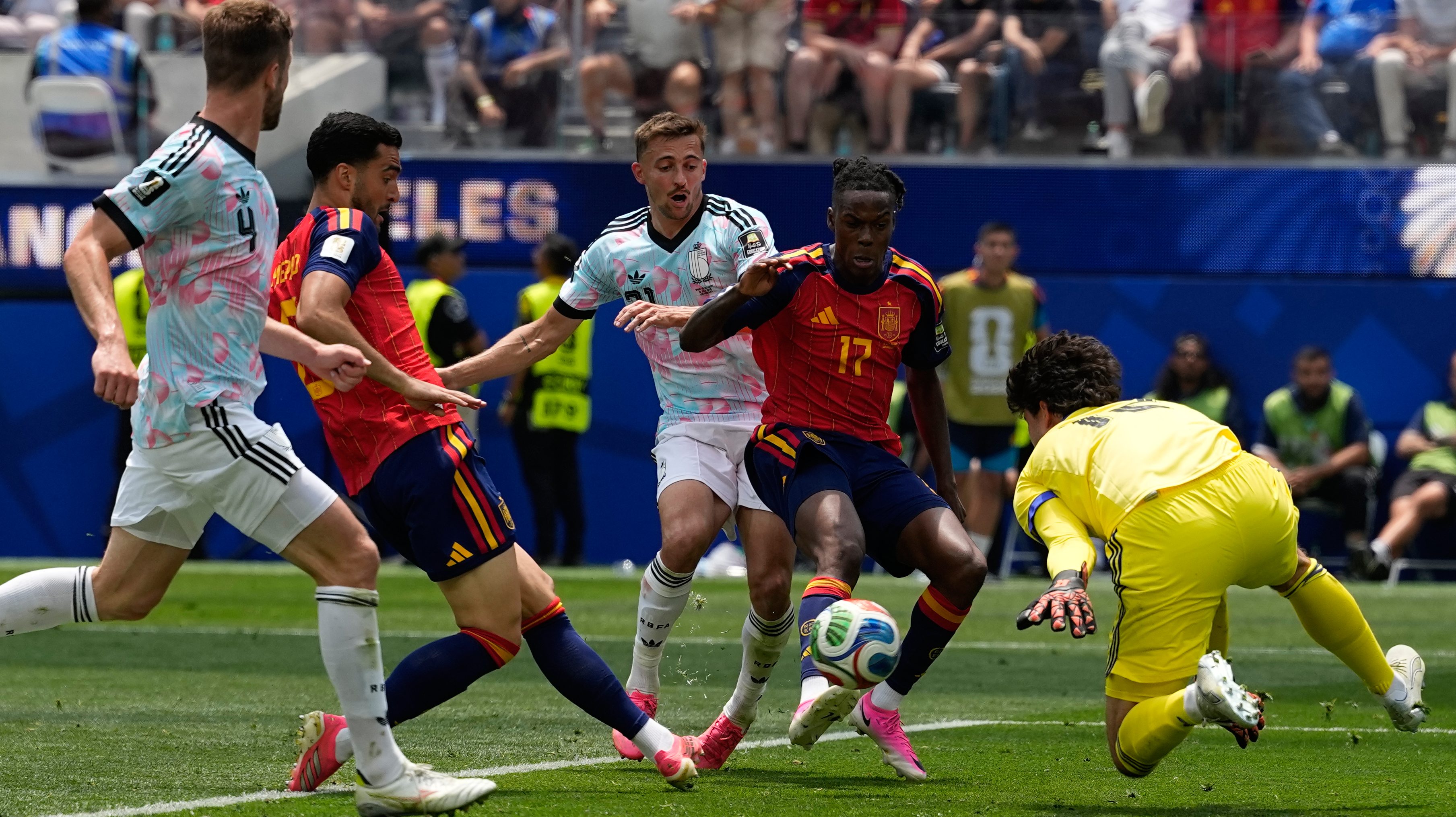España derrotó a Bélgica en los minutos finales y se metió a las semifinales del Mundial de 2026
