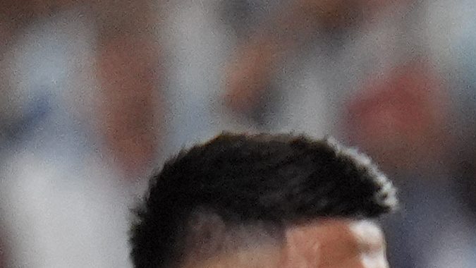 Player of Argentina react after the World Cup quarterfinal soccer match against Switzerland in Kansas City, Mo., Saturday, July 11, 2026. (AP Photo/Jeff Roberson)