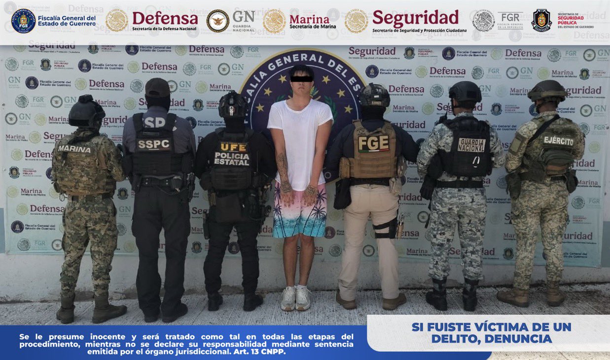 Detienen a “El Palma”, presunto integrante del CJNG y generador de violencia al sur de México