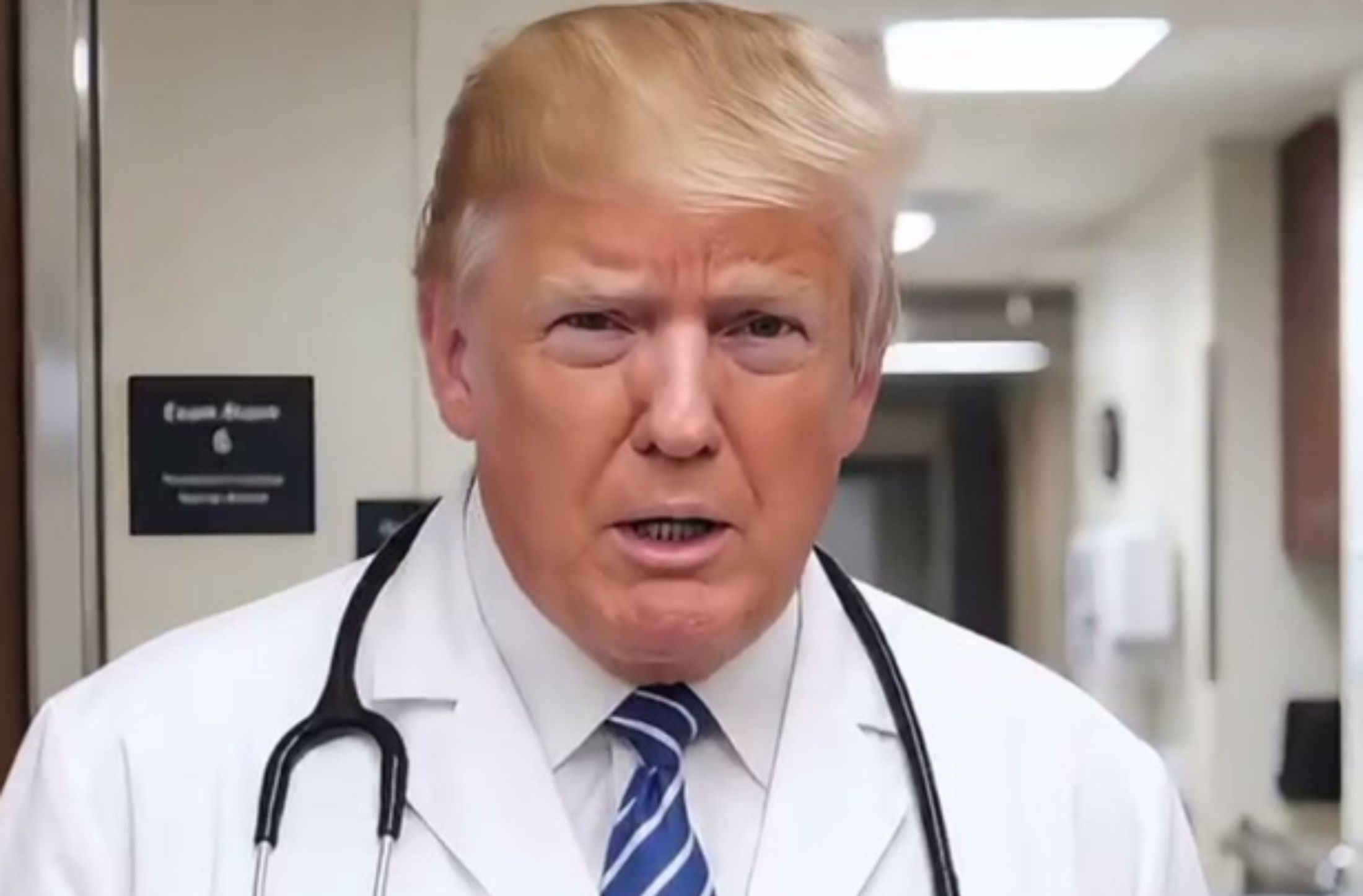 Trump difunde video con IA donde "diagnostica" el síndrome de trastorno de Trump a famosos