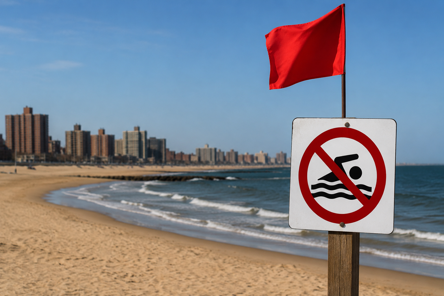 Alerta en 12 playas de Nueva York por altos niveles de bacterias: cuáles son