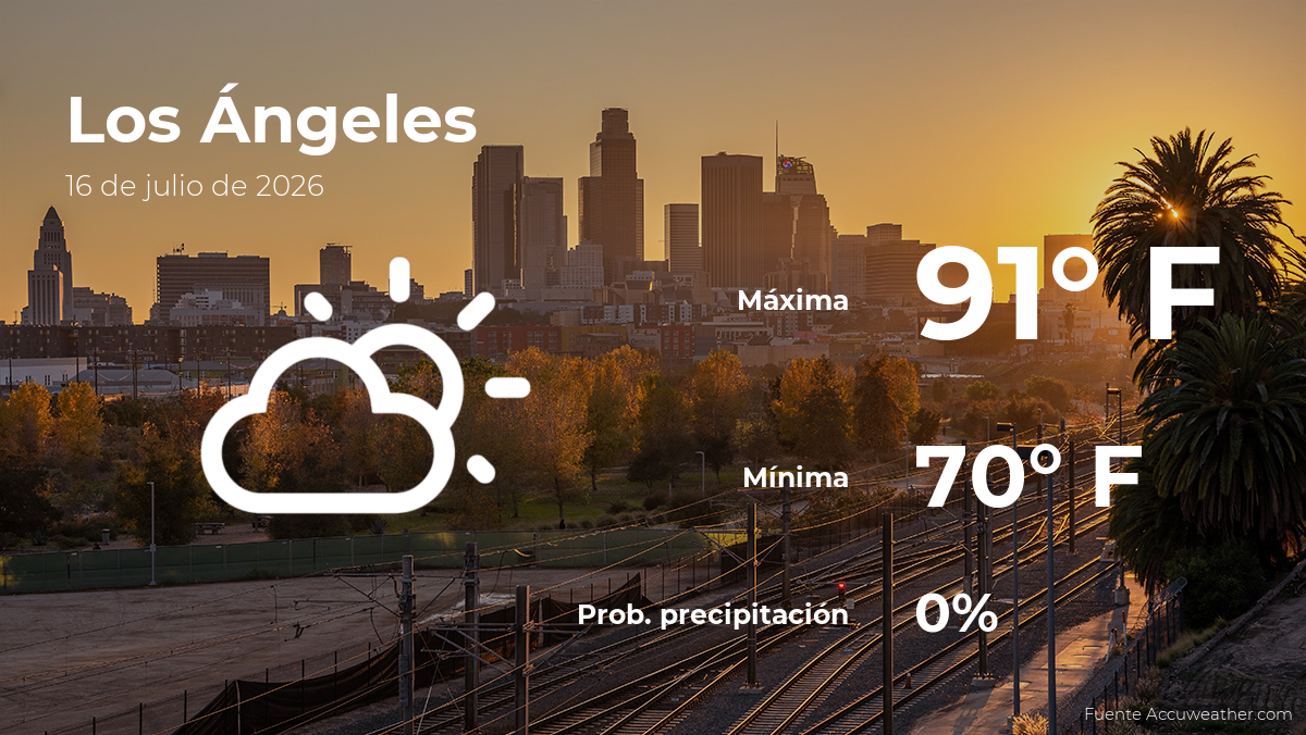 Los Ángeles: pronóstico del tiempo para este jueves 16 de julio