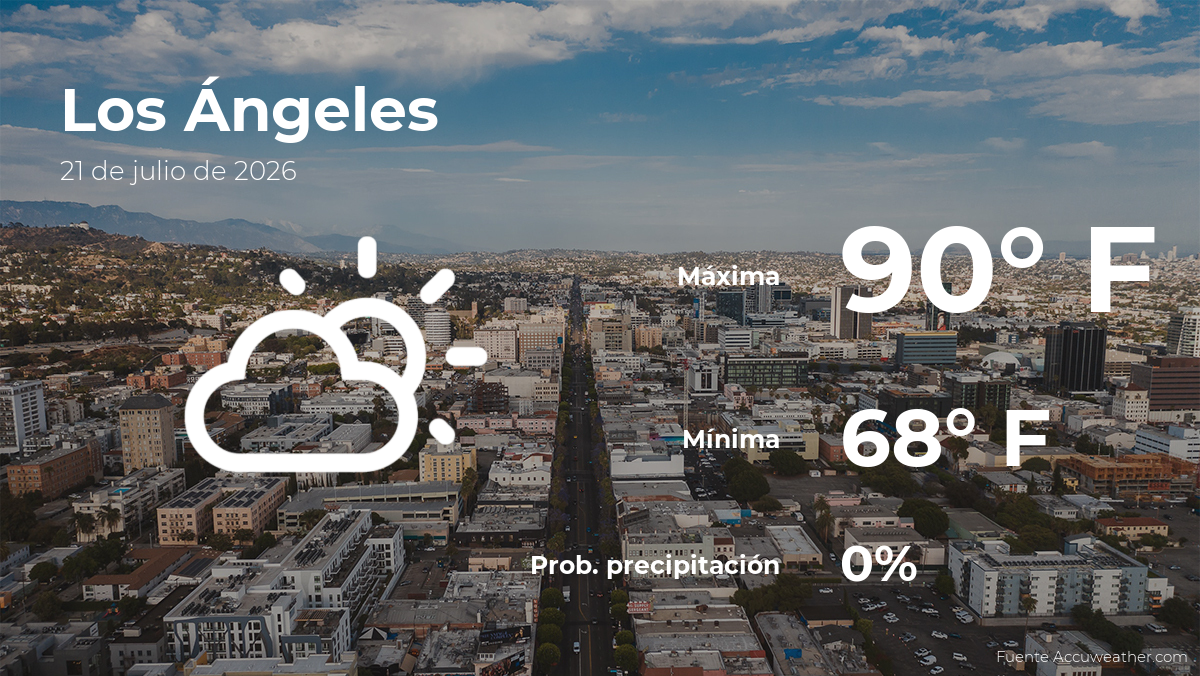 Los Ángeles: pronóstico del tiempo para este martes 21 de julio