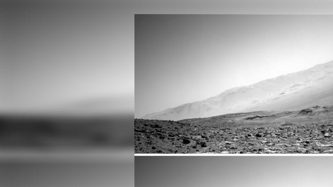La misteriosa silueta desapareció en las imágenes posteriores de Curiosity.