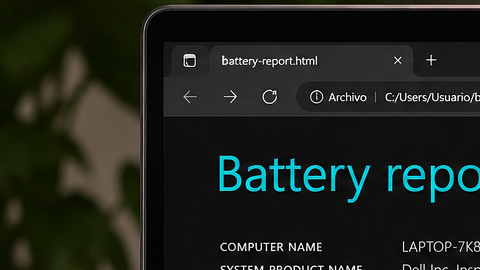 Windows cuenta con una función que crea un reporte detallado del estado de la batería de tu laptop