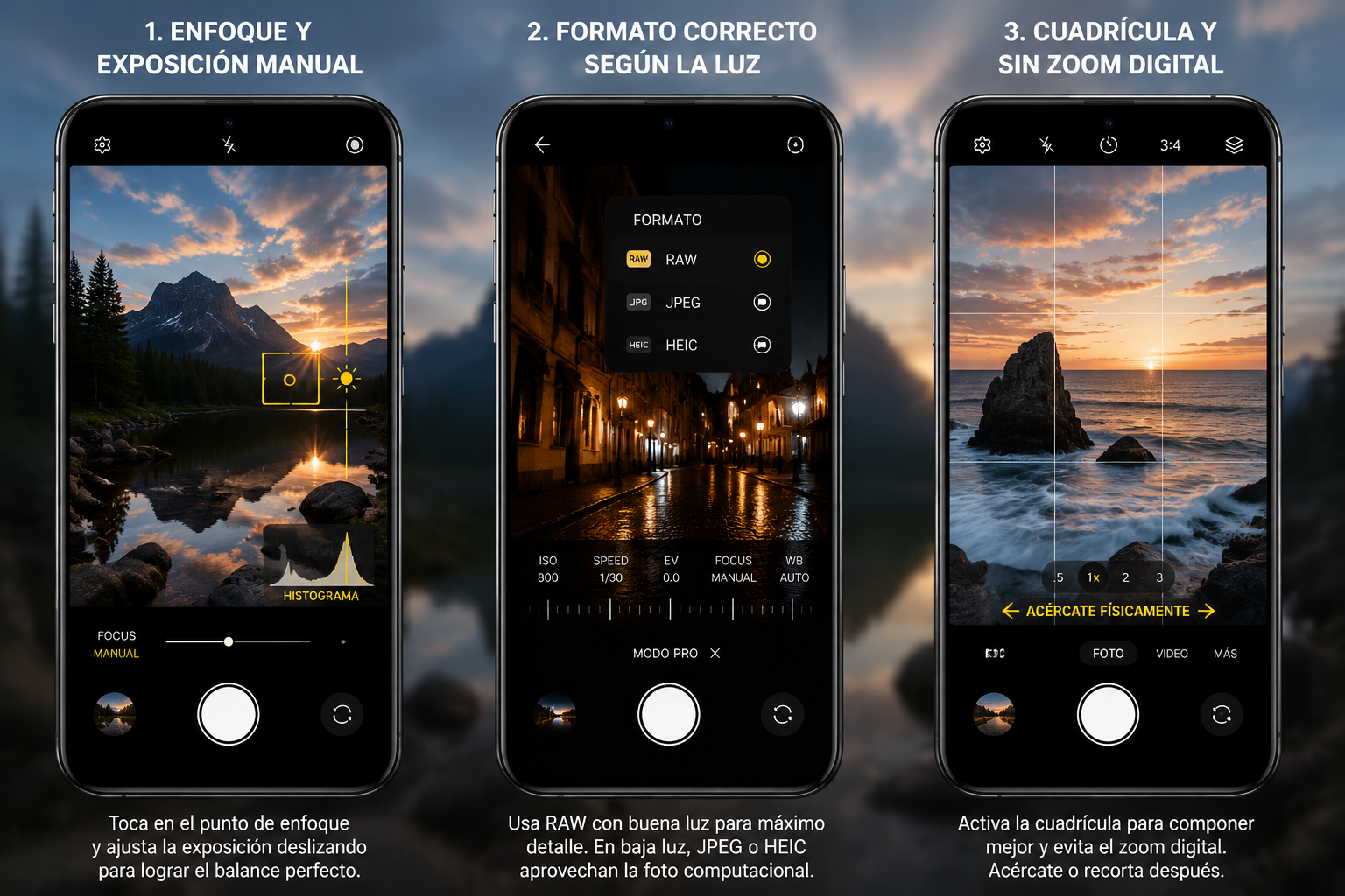 3 Ajustes de cámara que mejorarán la calidad de las fotos que tomas con tu teléfono