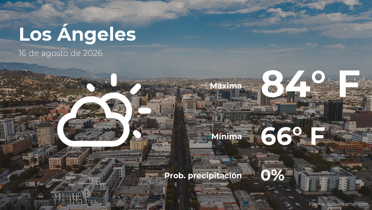 Los Ángeles: pronóstico del tiempo para este domingo 16 de agosto