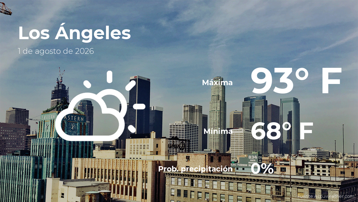 Los Ángeles: pronóstico del tiempo para este sábado 1 de agosto