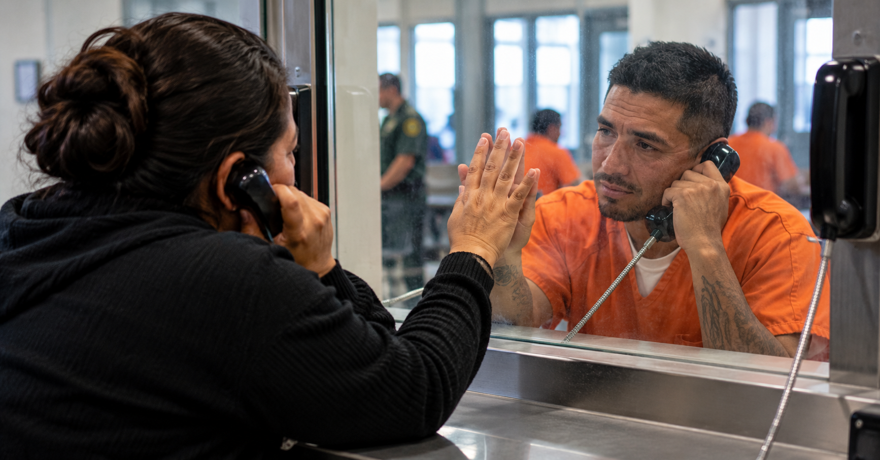Familias recorren cientos de millas para visitar a inmigrantes detenidos por ICE, pero no pueden abrazarlos