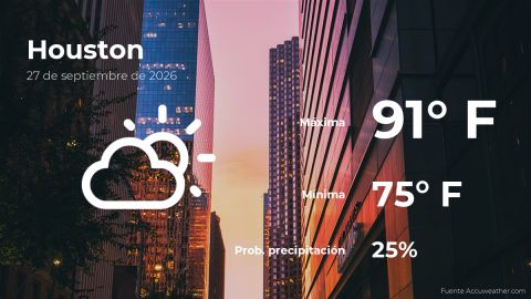 Conoce el clima de hoy en Houston