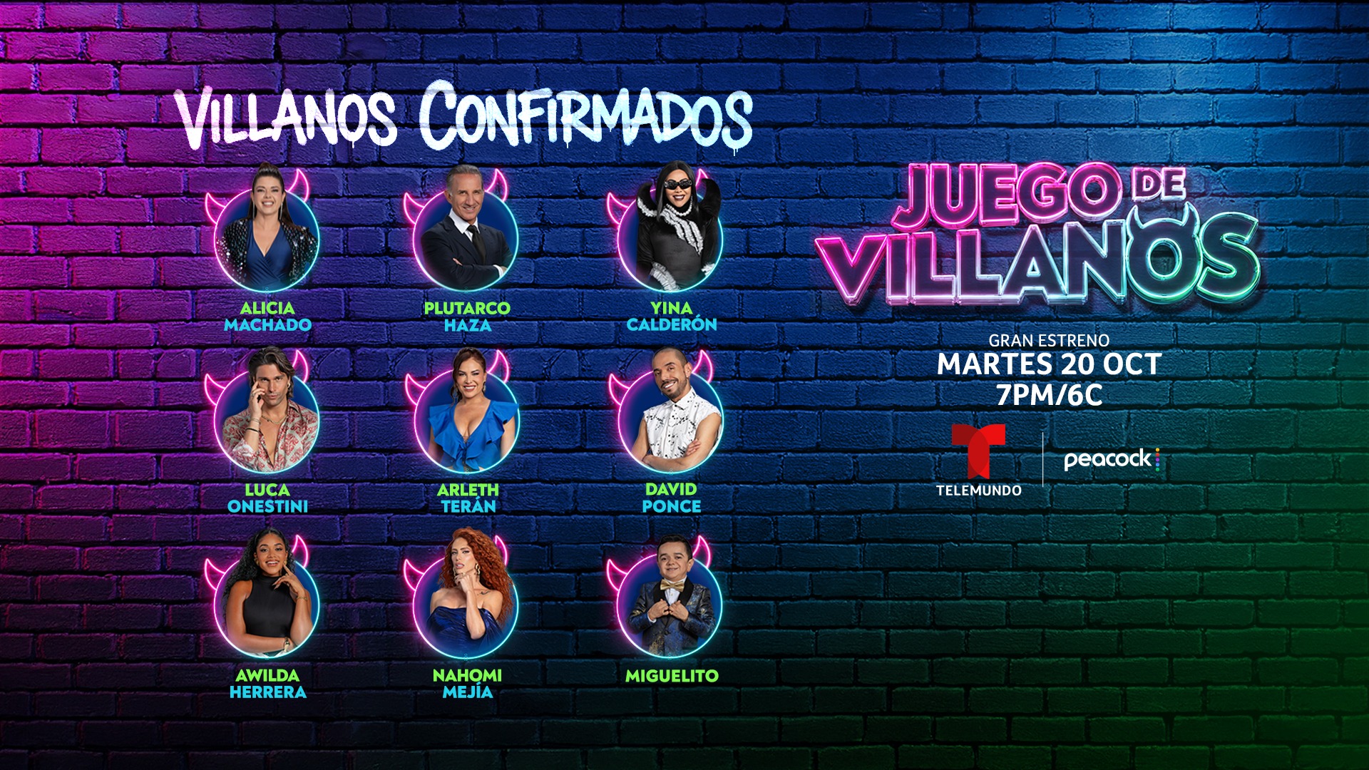 Estos son los primeros nueve famosos confirmados para "Juego de Villanos"