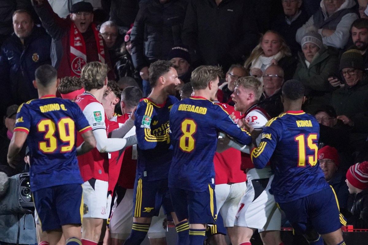 Sorpresa en la Copa de la Liga inglesa por la eliminación del Arsenal contra el Fleetwood Town de la cuarta división