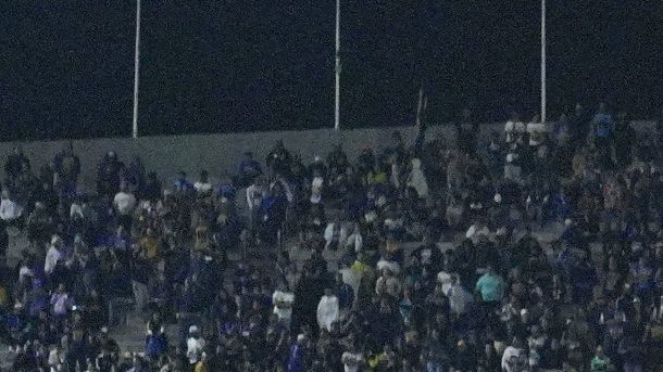 Ciudad de México, 24 de mayo de 2026. Jugadores de Cruz Azul en festejo con el trofeo de campeón , durante el partido correspondiente a la vuelta de la Gran Final del torneo Clausura 2026 de la Liga BBVA MX, entre los Pumas de la UNAM y la Máquina Celeste del Cruz Azul, realizado en el estadio Olímpico Universitario. Foto: Imago7/Diego Padilla