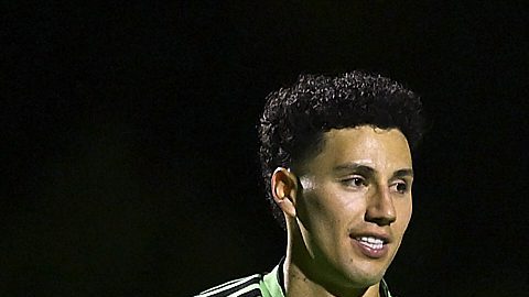 Harrison, Nueva Jersey, Estados Unidos de América a 28 de septiembre de 2026. Jorge Sanchez, Jesús Gallardo y Roberto Alvarado durante el entrenamiento de la selección nacional de México en las instalaciones del equipo Red Bull, previo al partido frente a la selección de Perú. Foto/Imago7/ Etzel Espinosa
